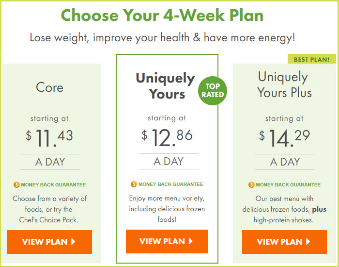 4 week nutrisystem diet plan cost