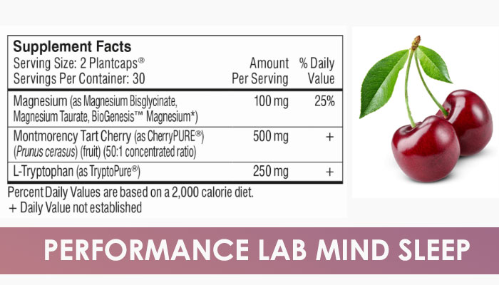 Ingredients in Performance lab mind sleep aid supplements