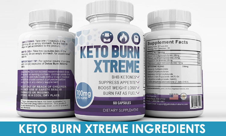 Ingredients in Keto Burn xtreme diet pills